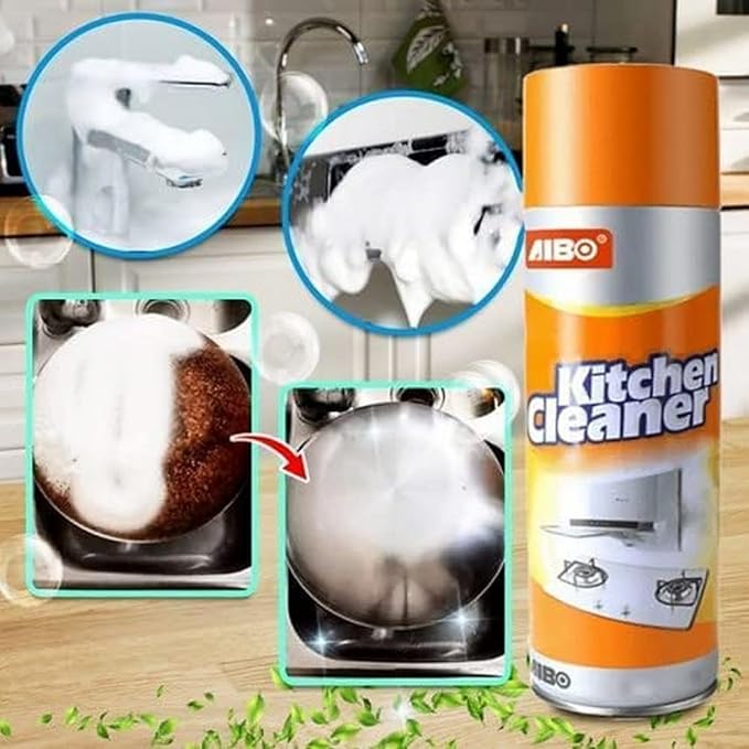 Multi-Purpose Foam Cleaner Kitchen Cleaner Spray Grease Stain Remover (Pack of 1) Oil Stain Kitchen Cleaner with Fragrance Removes Unwanted Stains