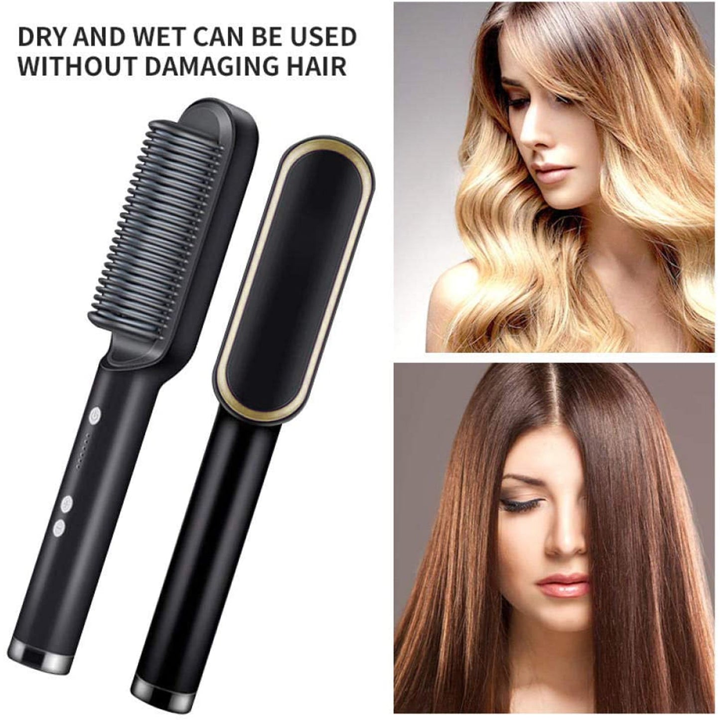 GlamWave Hair Styler Pro – Professional Electric Hair Straightener Comb Brush