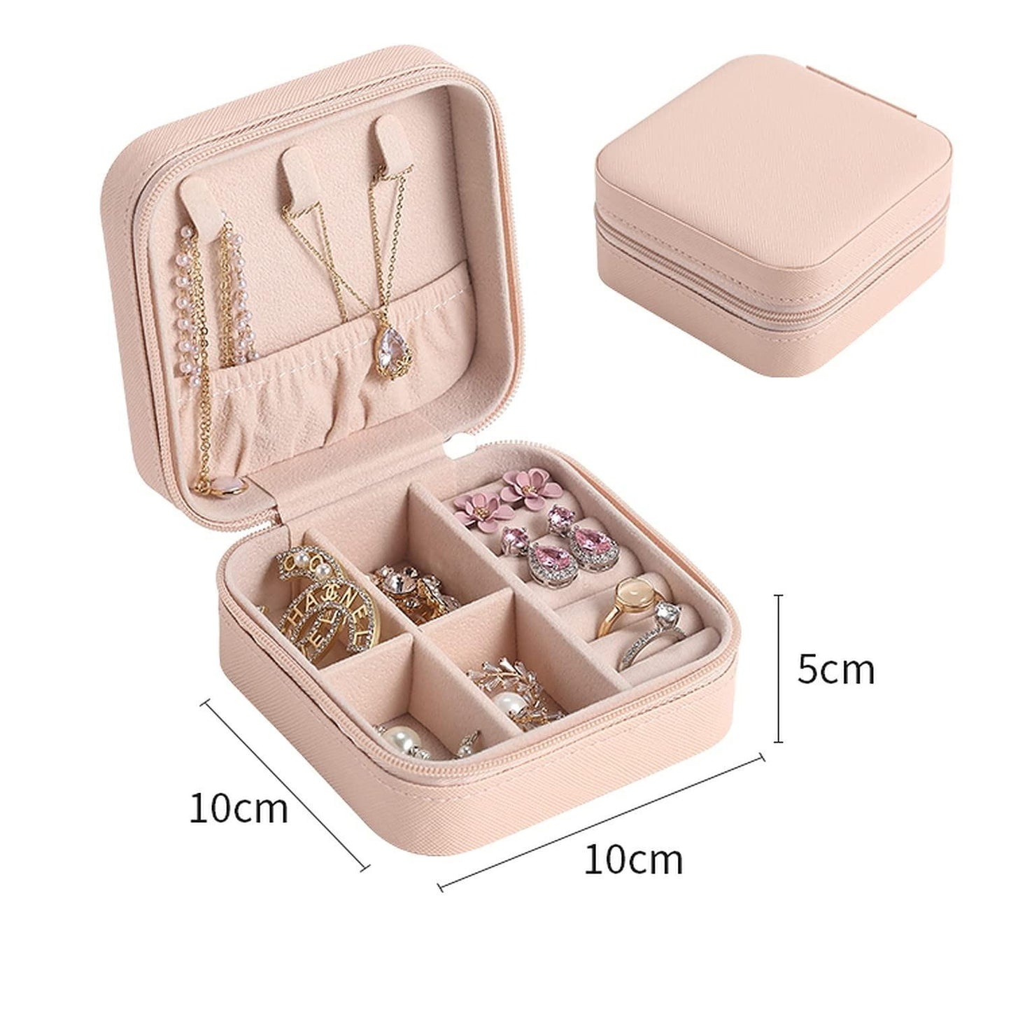 Portable Travel Jewellery Organizer Pouch – Compact Storage Case for Earrings, Rings & Necklaces