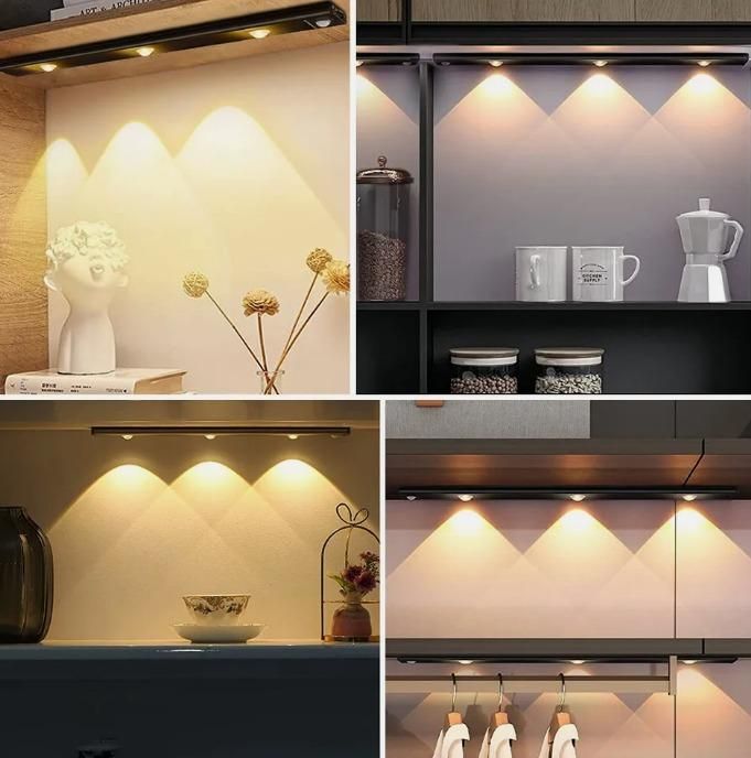 LED PIR Motion Sensor Cabinet Light – USB Rechargeable, Wireless Under-Cabinet Lighting