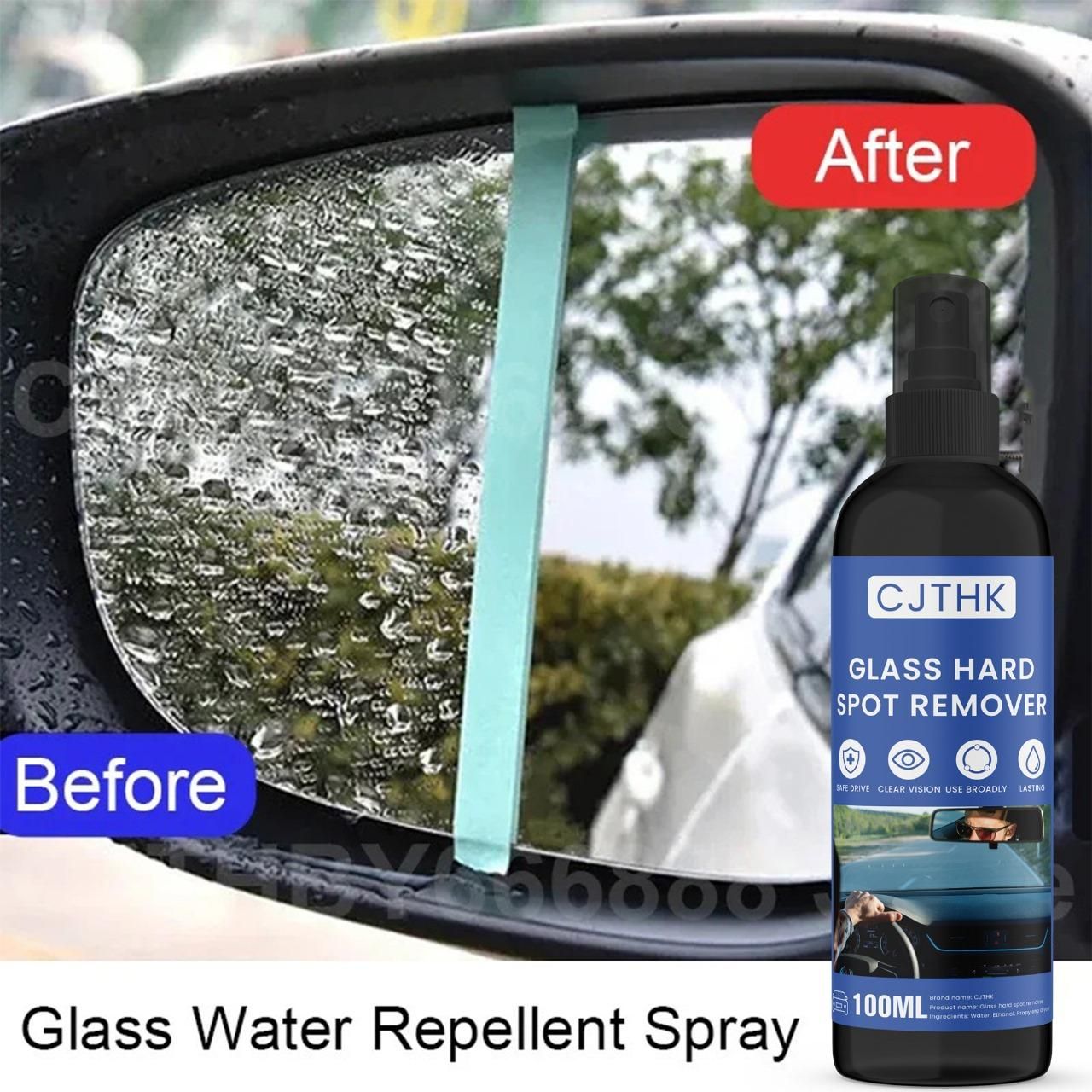 Glass Hard Spot Remover 100ml – Advanced Formula for Stubborn Water Stains, Soap Scum, and Mineral Deposits on Glass Surfaces