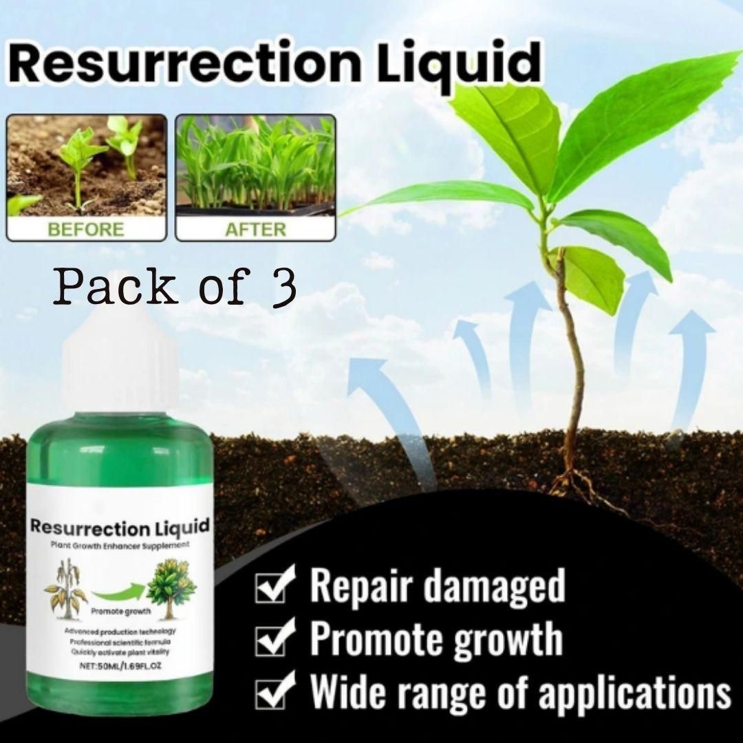 Plant Resurrection Liquid Fertilizer (50ml) – Pack of 3 Nutrient Solutions for Healthy Plant Growth