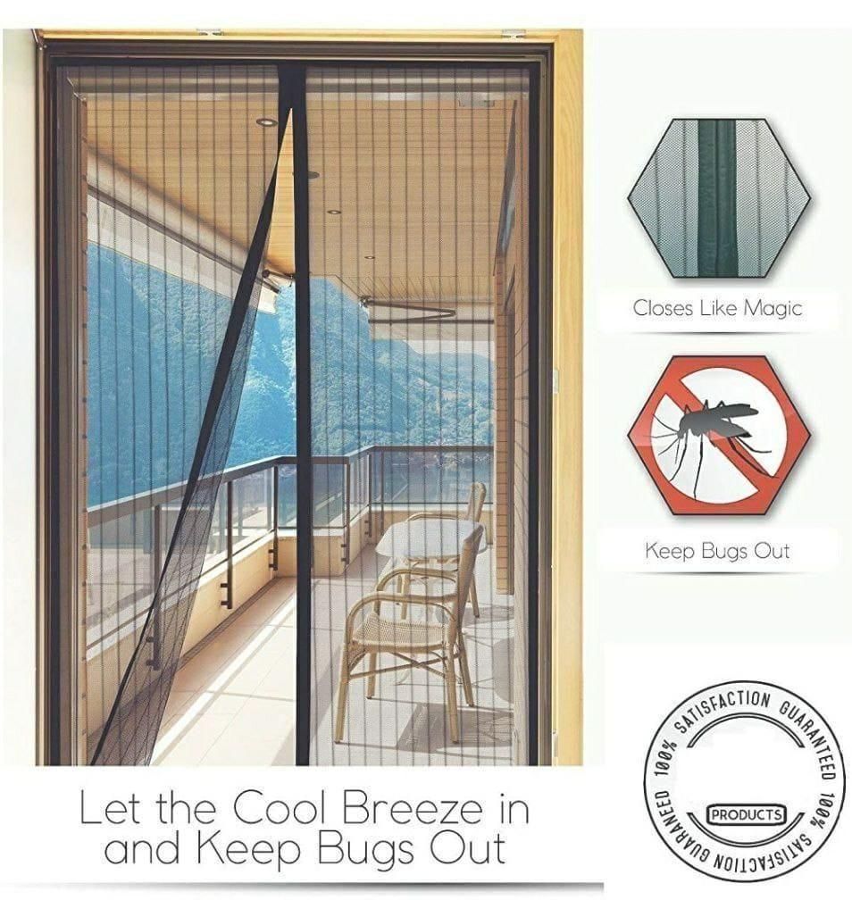 Magnetic Anti-Mosquito Door Curtains (Pack of 1) – Hands-Free Mesh Screen with Auto-Close for Insect Protection