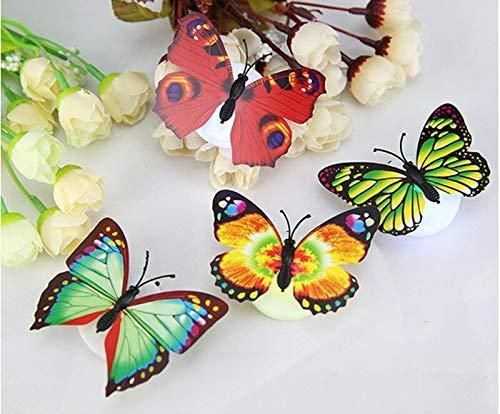 3D Butterfly LED Wall Lights (Pack of 3) – Color-Changing Night Lamps for Bedroom & Home Décor
