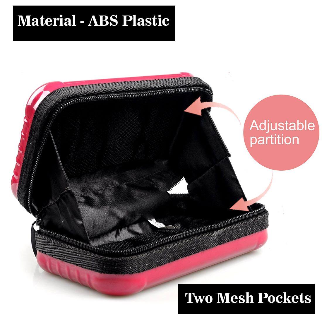 Shell-Shaped Cosmetic Bag – Waterproof Hard Shell Makeup Case - RED