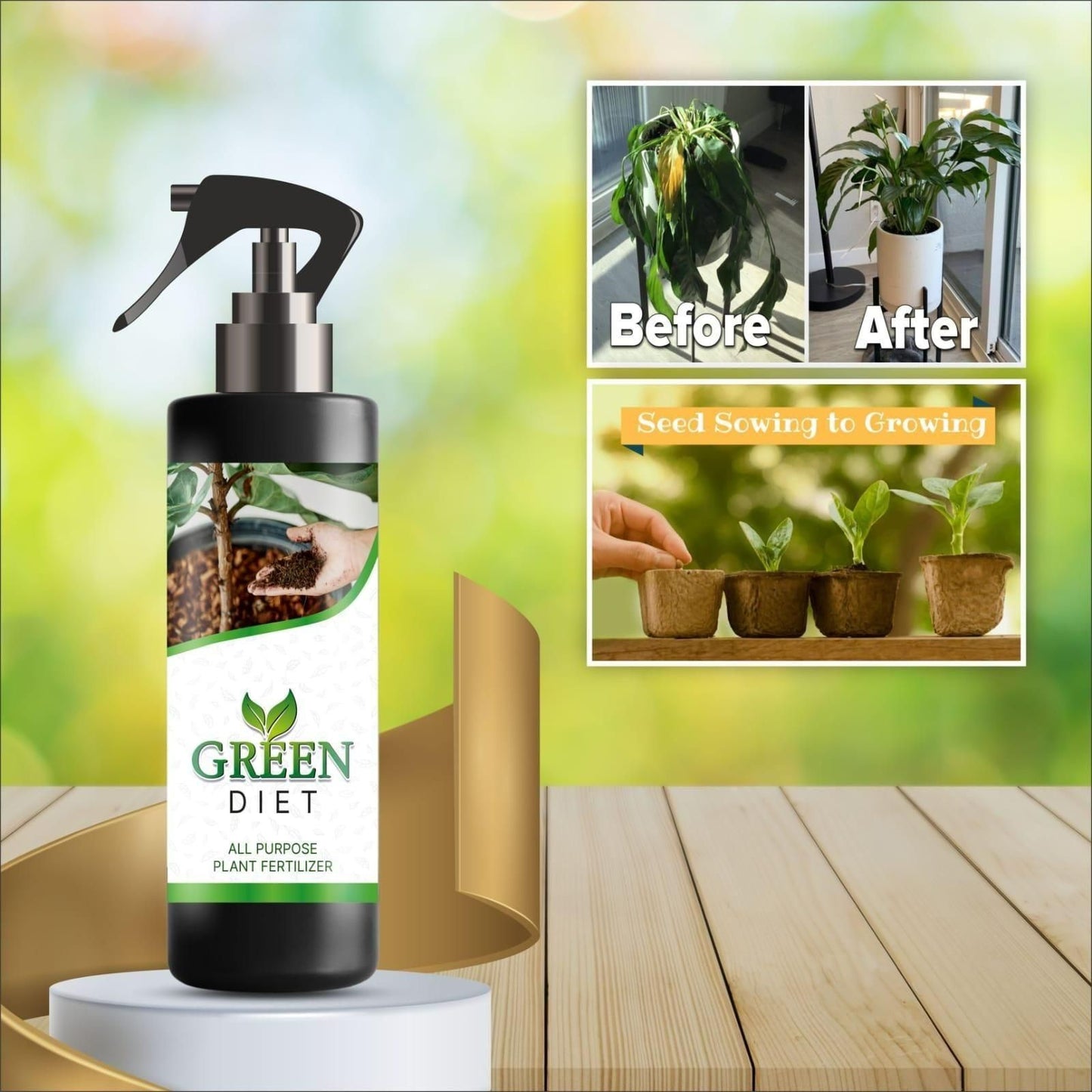All-Purpose Plant Fertilizer (Pack of 2) – Green Diet Formula for Faster Growth & Healthy Leaves