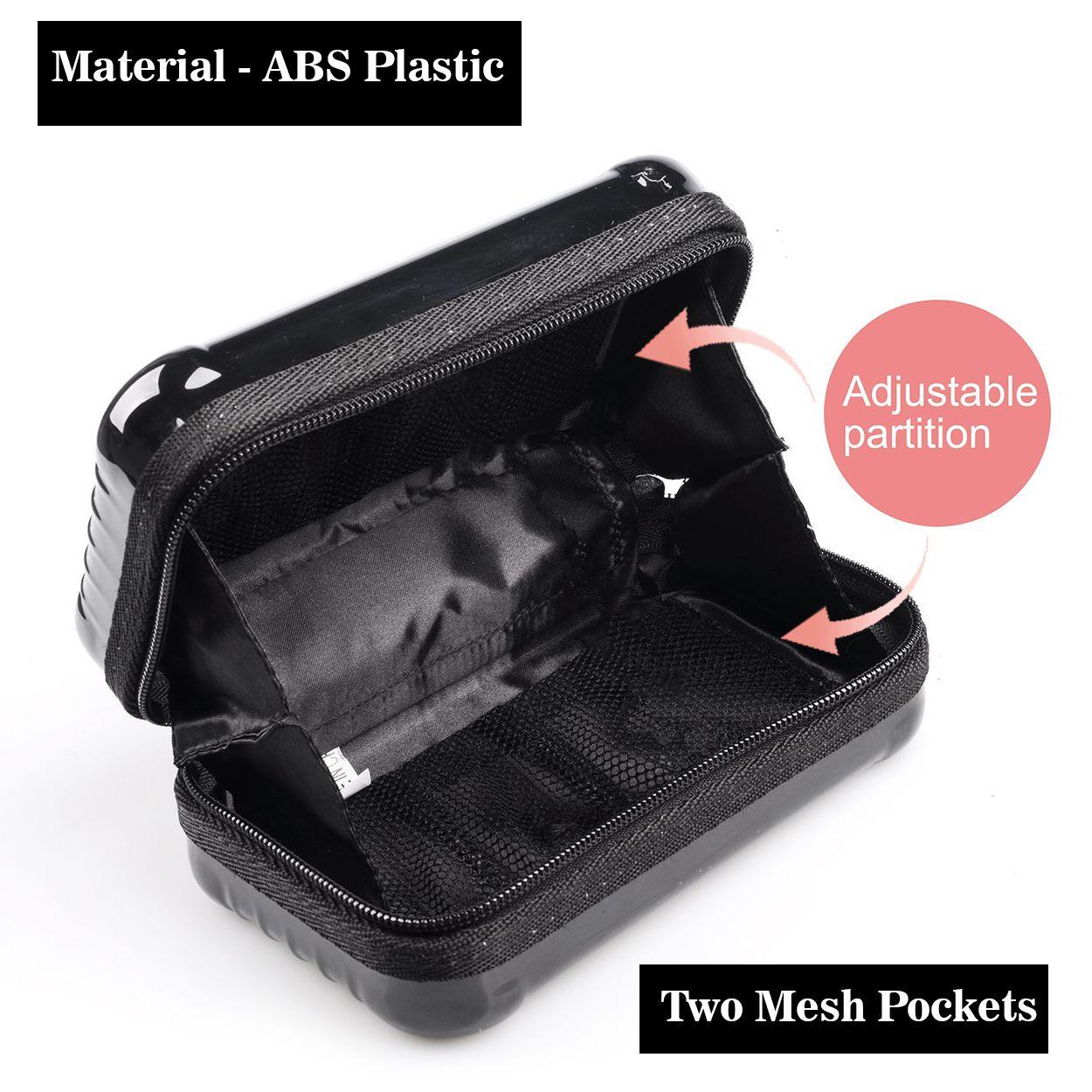 Shell-Shaped Cosmetic Bag – Waterproof Hard Shell Makeup Case - BLACK