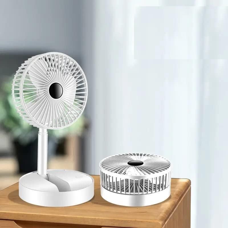 Rechargeable Table Fan – Powerful Portable Desk Fan with Adjustable Speed & Long Battery Backup