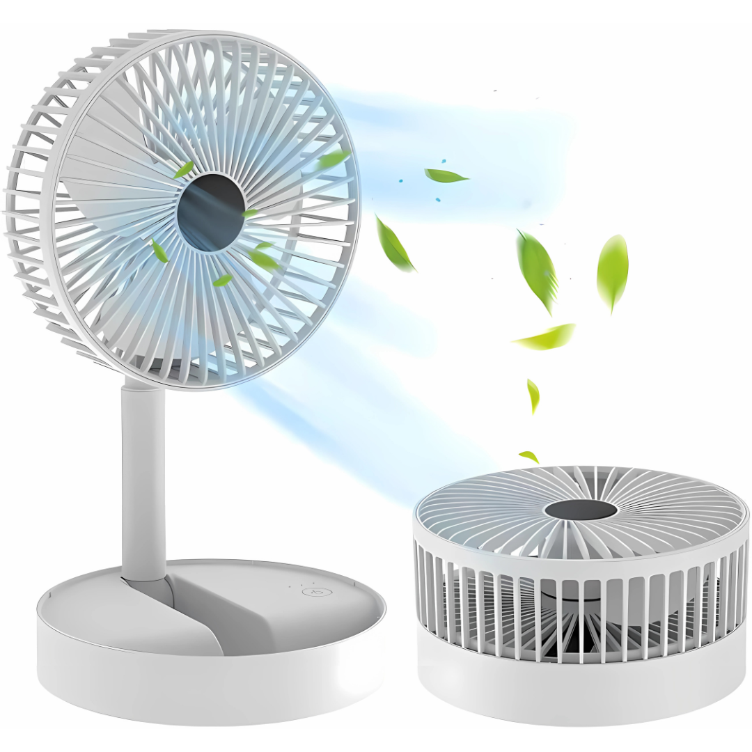 Rechargeable Table Fan – Powerful Portable Desk Fan with Adjustable Speed & Long Battery Backup
