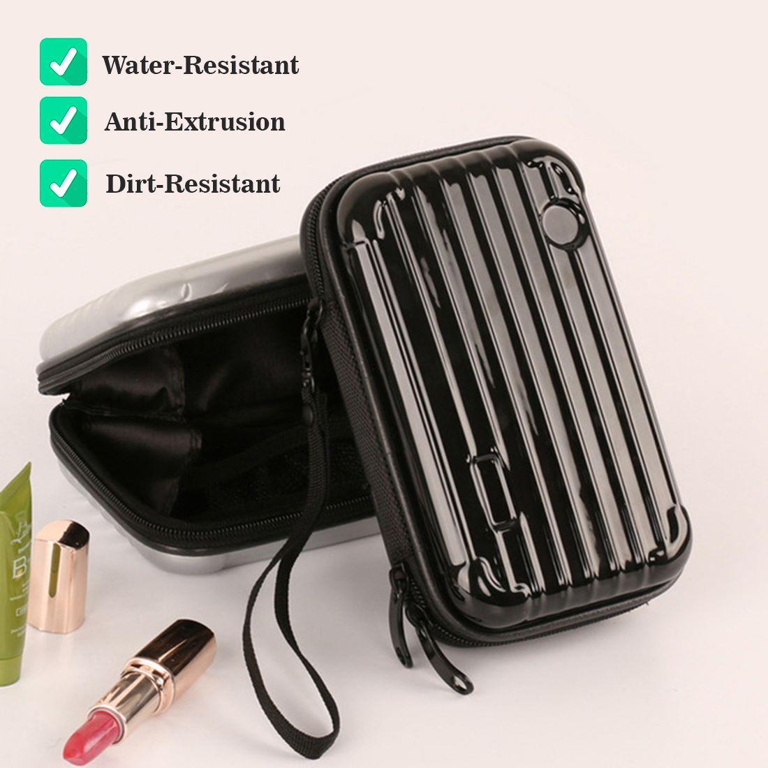 Shell-Shaped Cosmetic Bag – Waterproof Hard Shell Makeup Case - BLACK