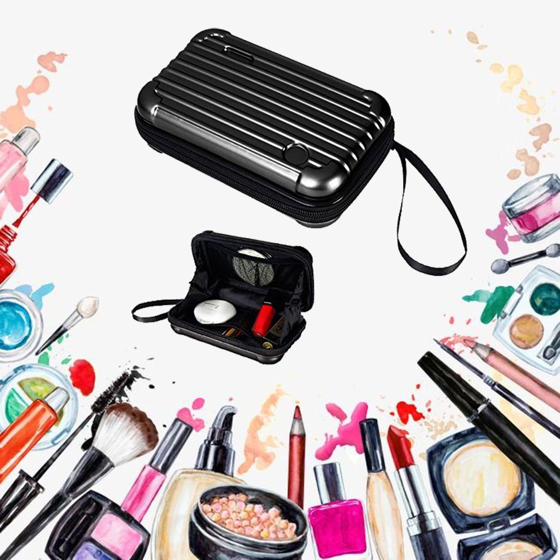 Shell-Shaped Cosmetic Bag – Waterproof Hard Shell Makeup Case - BLACK