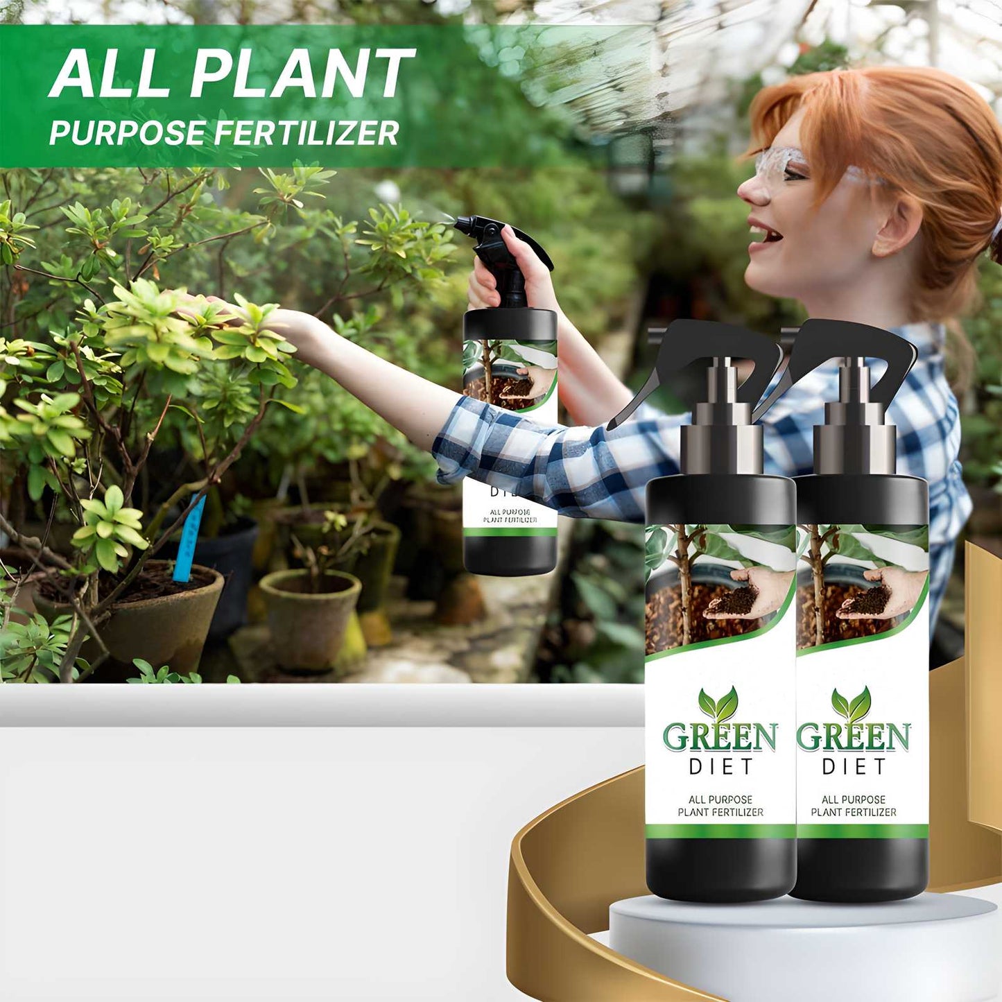 All-Purpose Plant Fertilizer (Pack of 2) – Green Diet Formula for Faster Growth & Healthy Leaves