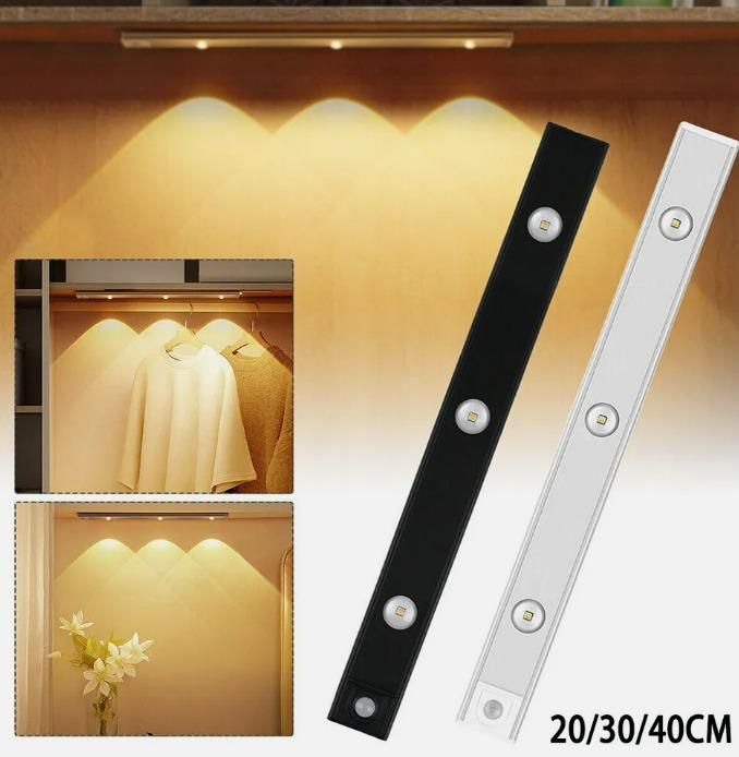 LED PIR Motion Sensor Cabinet Light – USB Rechargeable, Wireless Under-Cabinet Lighting