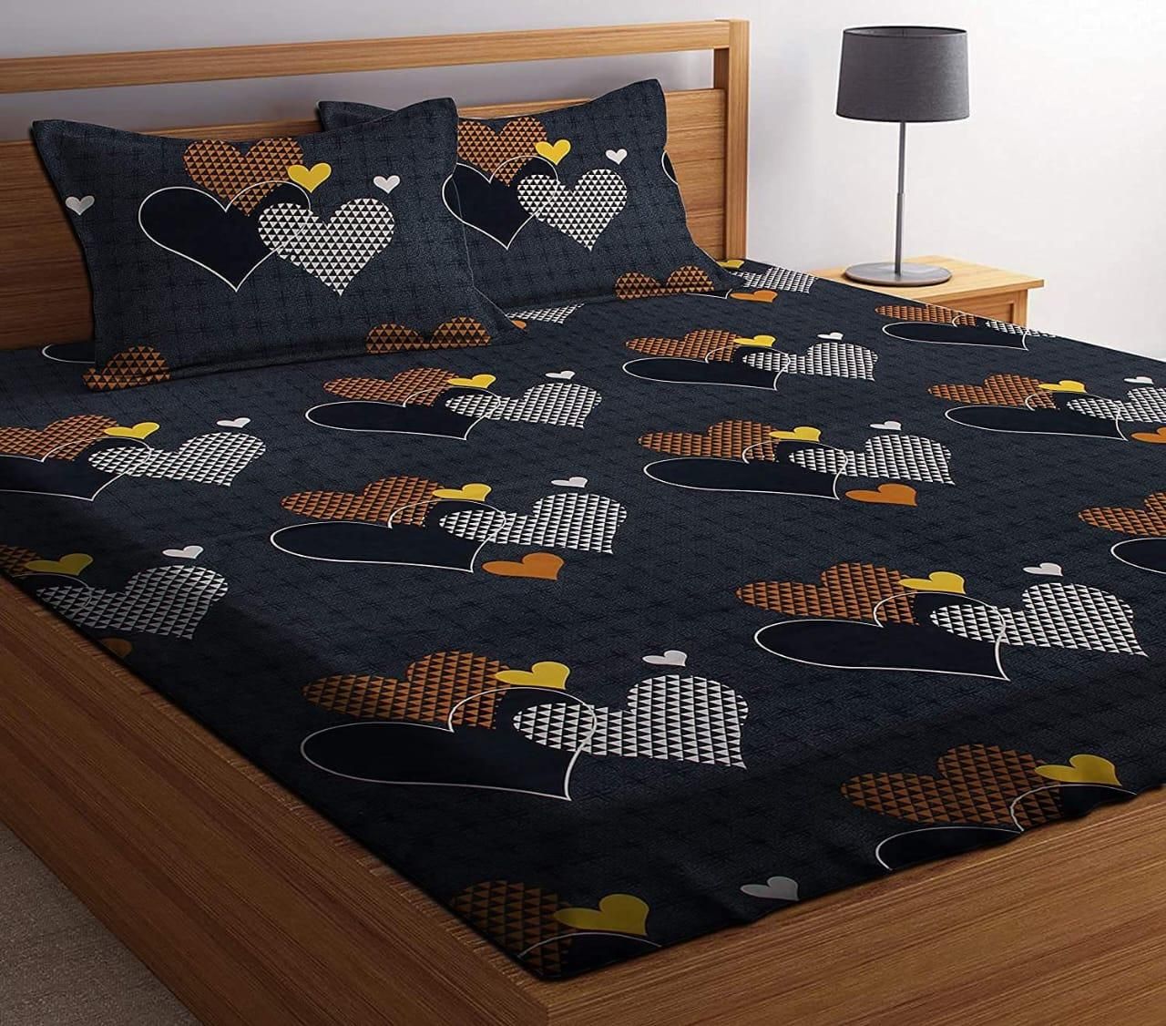 Round Elastic Fitted Double Bed Bedsheet