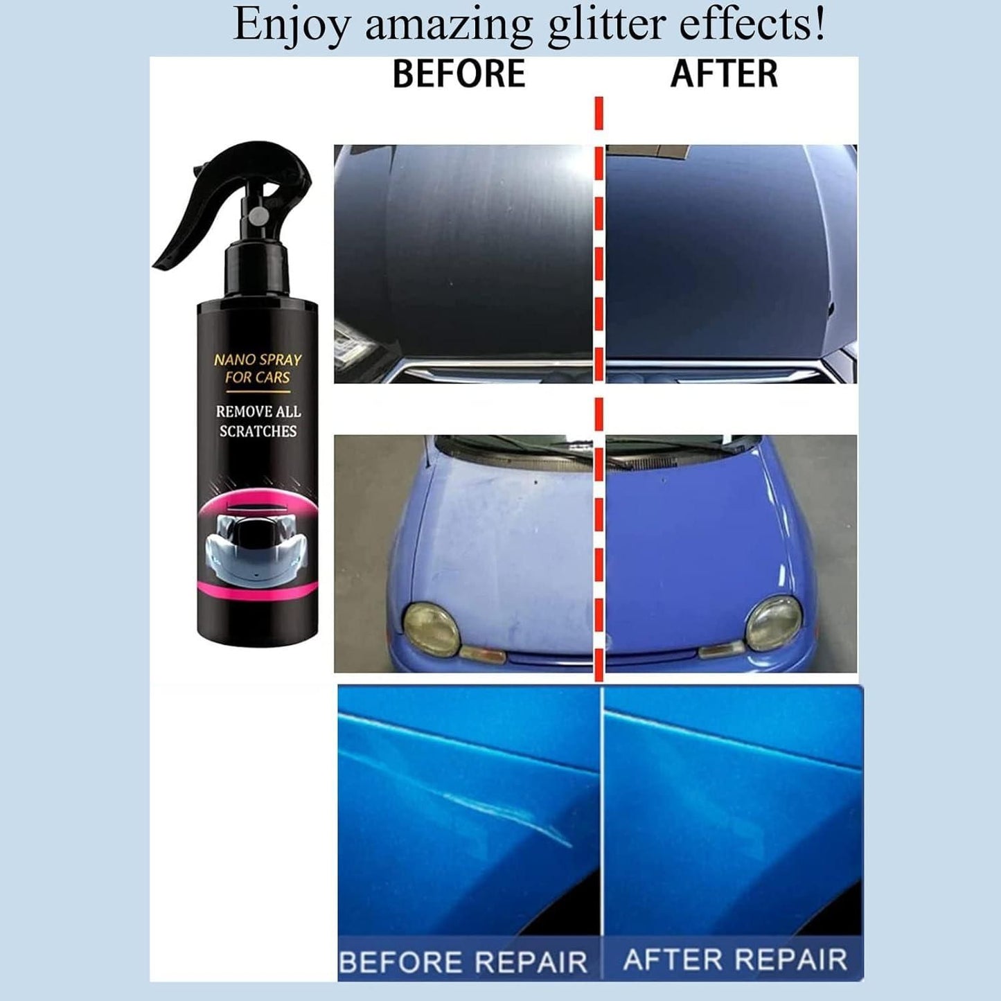 Car Scratch Repair Nano Spray (100ml, Pack of 2) – Instant Scratch Remover & Paint Restorer