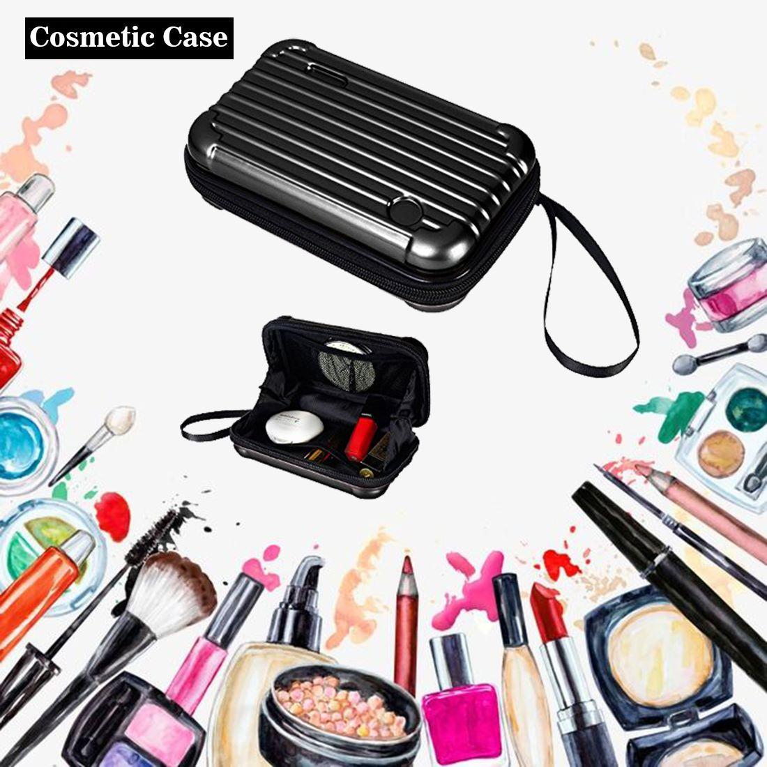 Shell-Shaped Cosmetic Bag – Waterproof Hard Shell Makeup Case - BLACK