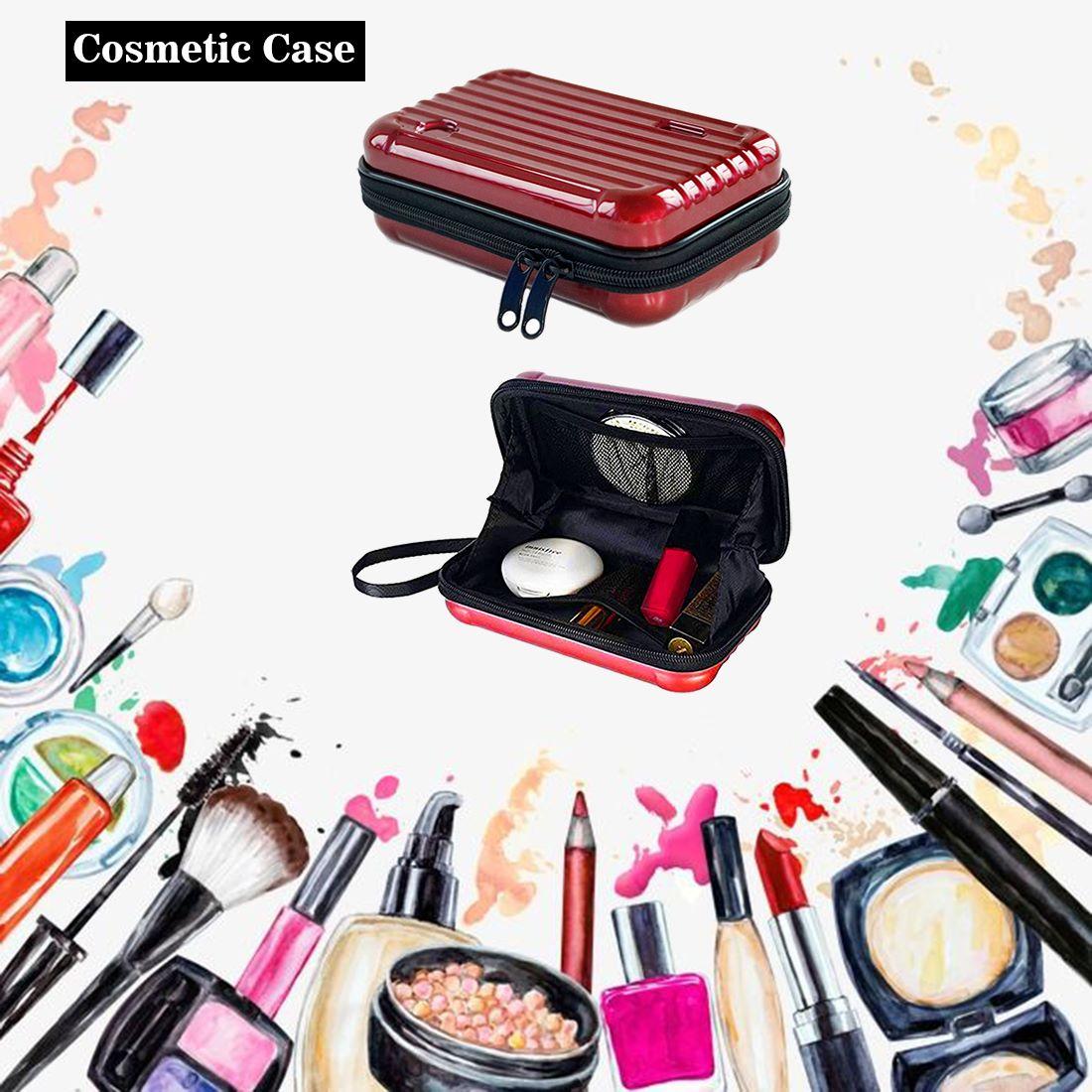 Shell-Shaped Cosmetic Bag – Waterproof Hard Shell Makeup Case - RED
