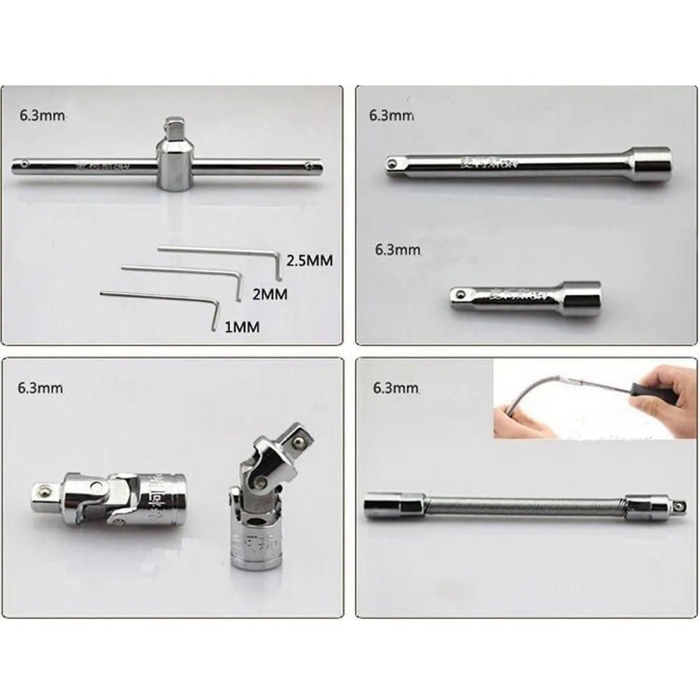 46-in-1 Multi-Purpose Hand Tool Kit – Screwdriver, Socket & Ratchet Wrench Set with Precision Bits in Carry Case