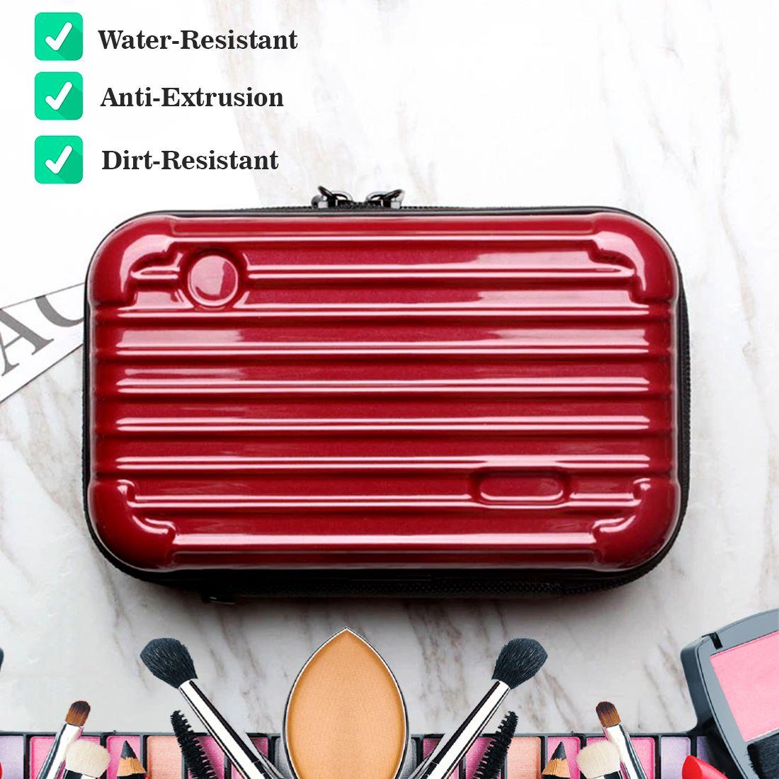 Shell-Shaped Cosmetic Bag – Waterproof Hard Shell Makeup Case - RED