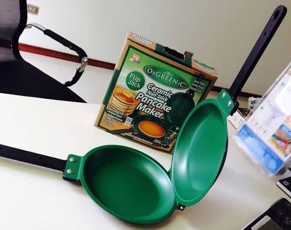 Double-Sided Nonstick Frying Pan – Foldable Iron Pan with Non-Stick Coating, 36x19x4 cm