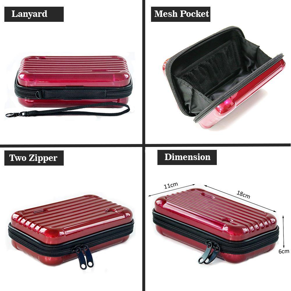 Shell-Shaped Cosmetic Bag – Waterproof Hard Shell Makeup Case - RED