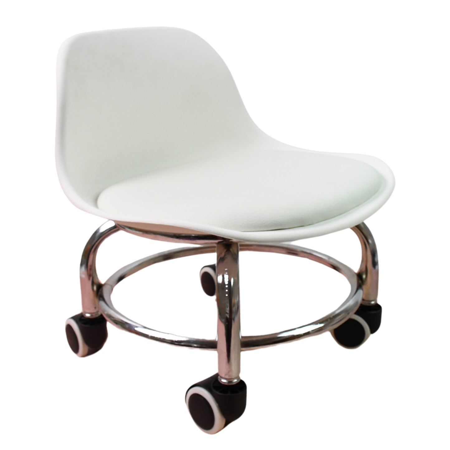 4054 Low Round Rolling Stool With Wheels Pedicure Stool For Fitness Office Garage Home Garden Furniture Benches Stools Multi-color (1 Pc)
