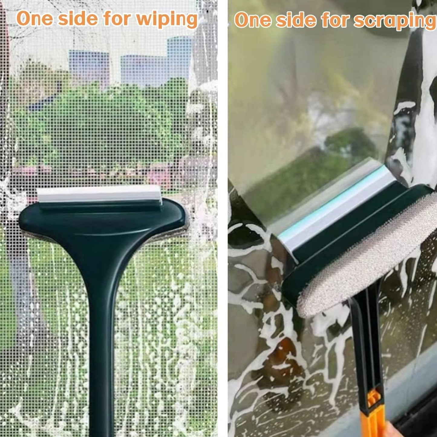 Brush 2 In 1 Mesh Cleaning Brush Wiper With Extended Handle Window Cleaning Brush Net Cleanermagic Window Cleaner Brush Window Mesh Cleaner (1 Pc)