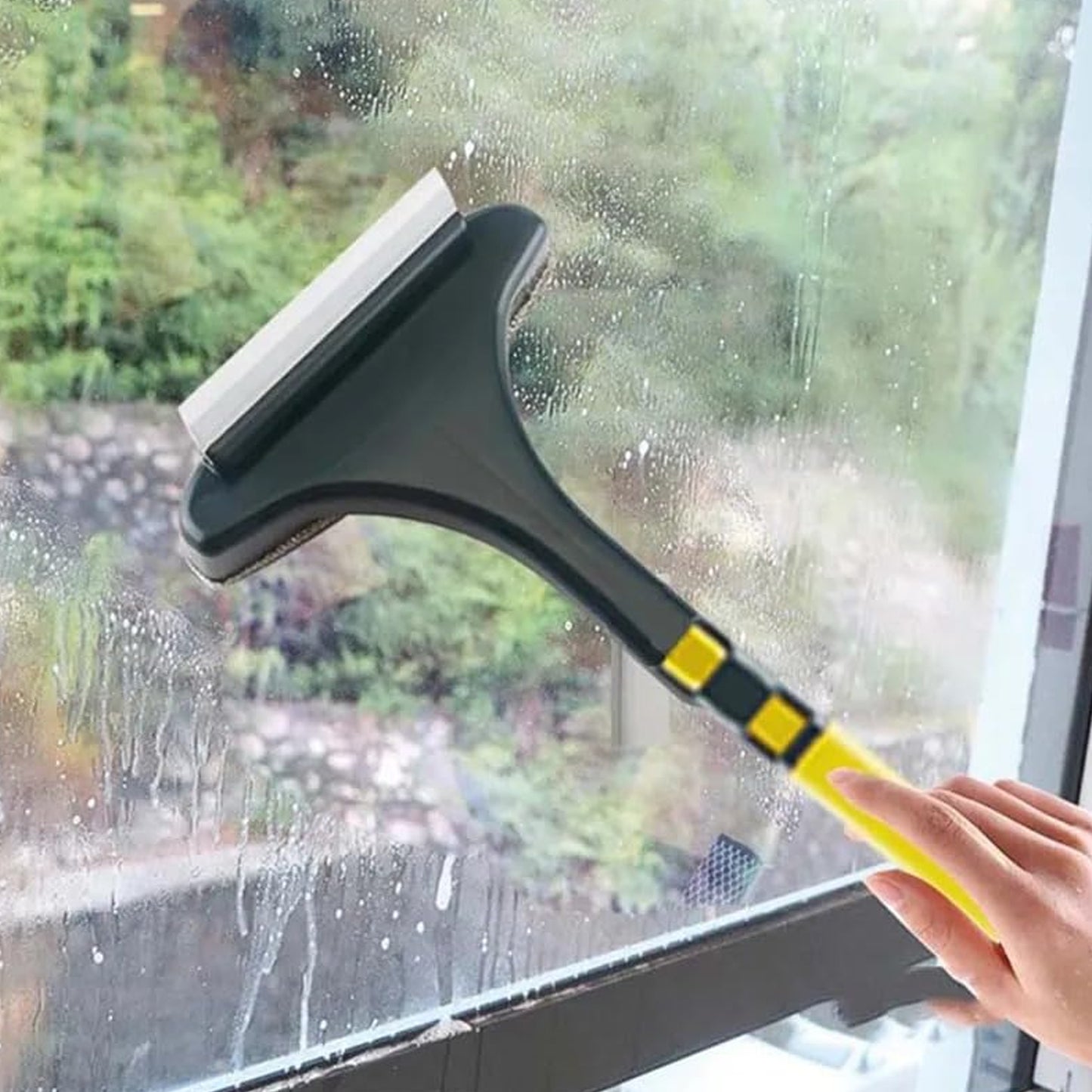Brush 2 In 1 Mesh Cleaning Brush Wiper With Extended Handle Window Cleaning Brush Net Cleanermagic Window Cleaner Brush Window Mesh Cleaner (1 Pc)