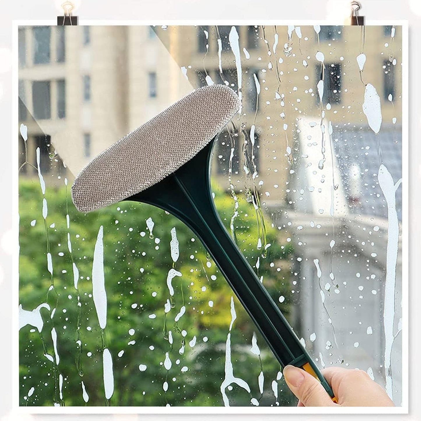 Brush 2 In 1 Mesh Cleaning Brush Wiper With Extended Handle Window Cleaning Brush Net Cleanermagic Window Cleaner Brush Window Mesh Cleaner (1 Pc)