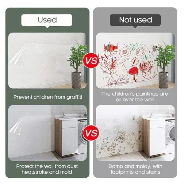 Self- Adhesive Transparent Electrostatic Wall Protection Film (Buy 1 Get 1 Free 🔥🔥)