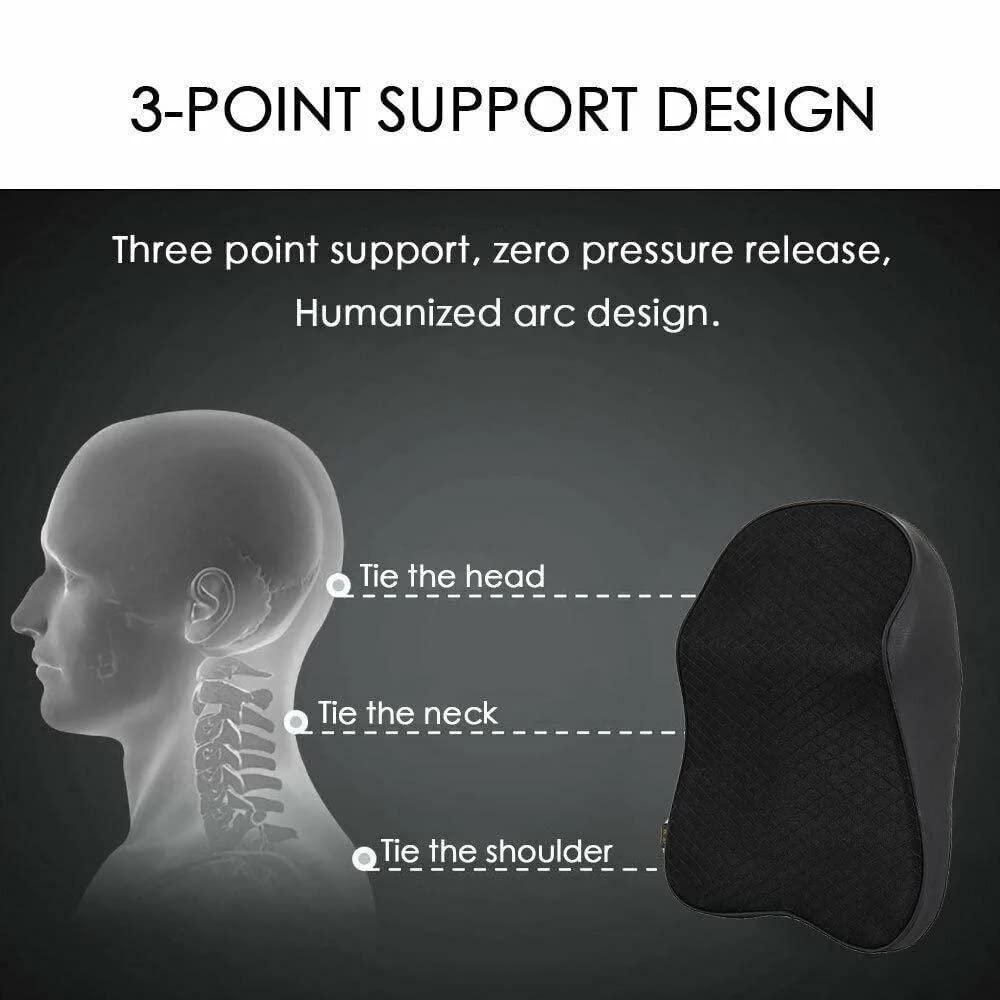 Car Neck Pillow – Memory Foam Headrest Cushion for Cars and Office Chairs