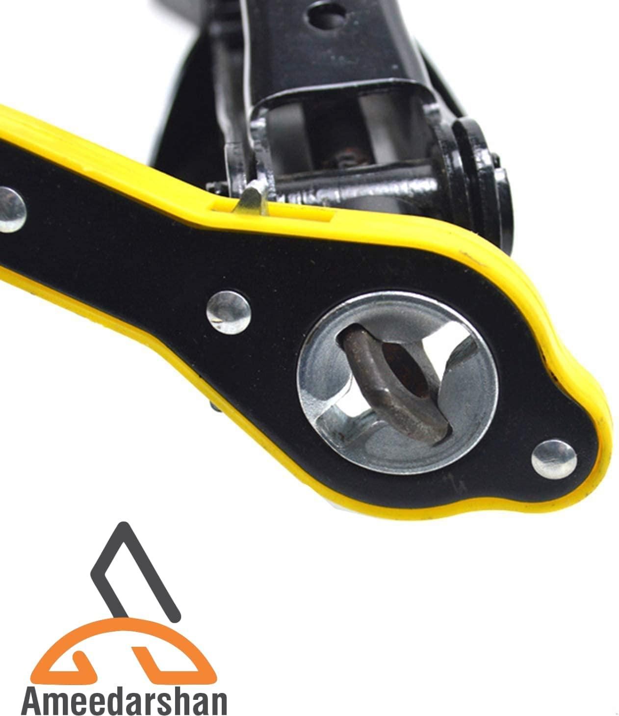Car Jack and 360° Rotating Head Ratchet Wrench – Ergonomic Design for Easy Tire Changes
