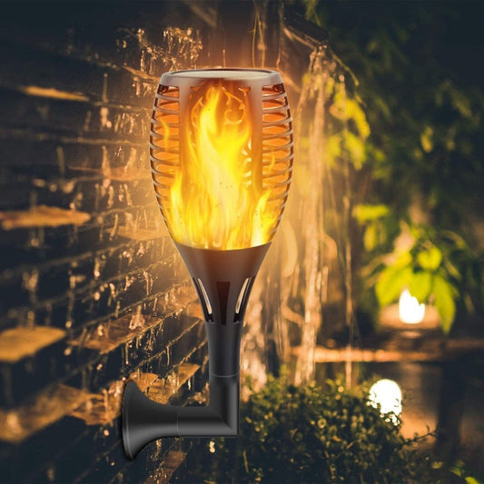 Solar Light Garden- Solar Light Flame Warm Light 96 LED Light Sensor