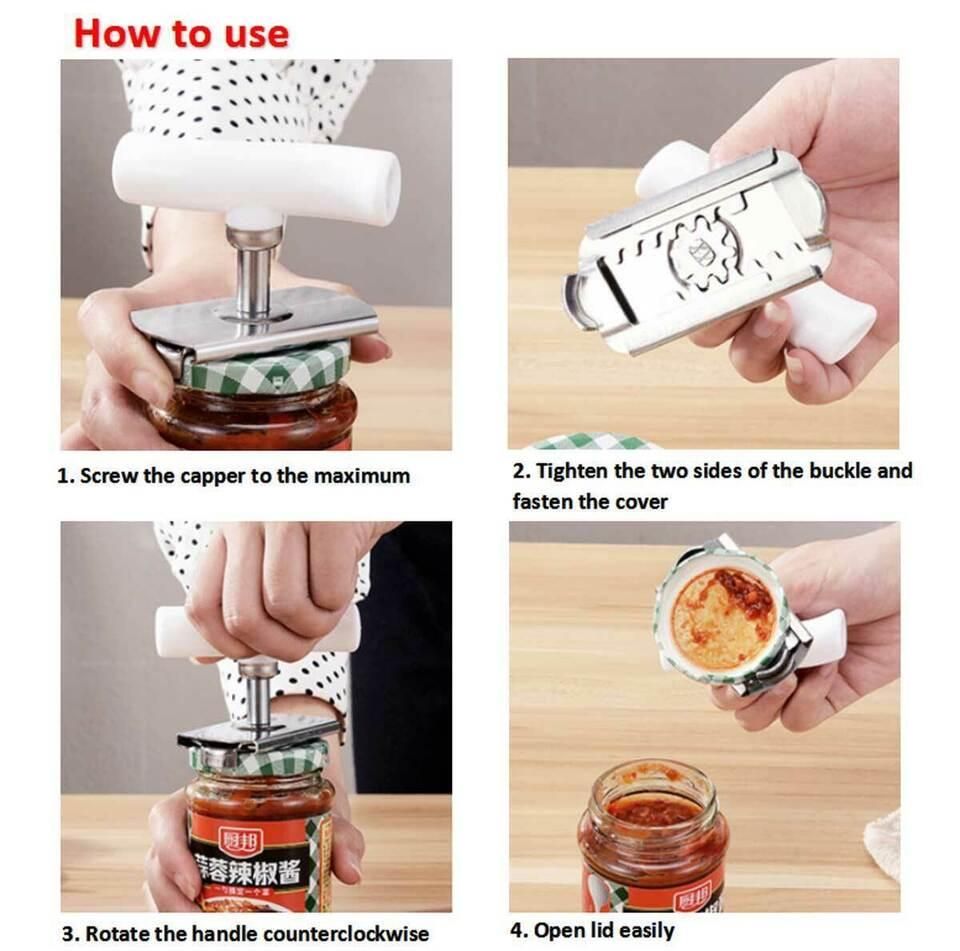 Effortless Stainless Jar Opener