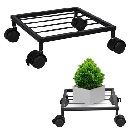 Virtumart Wheel Pot Stand For Planters
