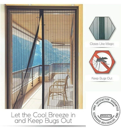 Magnetic Anti-Mosquito Door Curtains (Pack of 1) – Hands-Free Mesh Screen with Auto-Close for Insect Protection