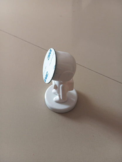 Astronaut Magnetic Car Phone Holder – 360° Rotating Strong Magnetic Car Mount for Secure & Stable Phone Grip (White)