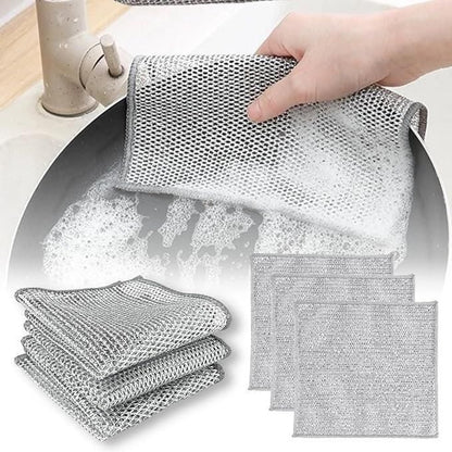 Multipurpose Wire Dishwashing Rags for Wet and Dry