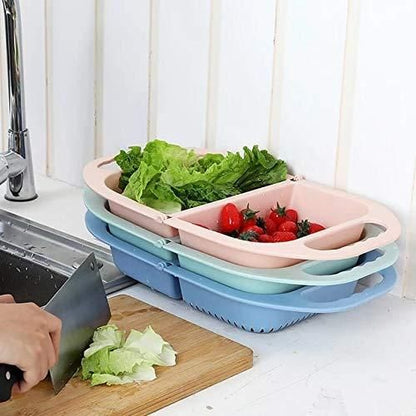 Kitchen Foldable Colander Sink Strainer Basket