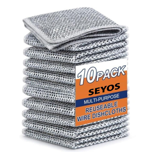 Non-scratch Dishwashing Wire Cloth (Pack of 10)