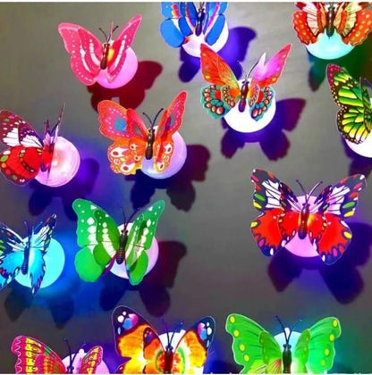 3D Butterfly LED Wall Lights (Pack of 3) – Color-Changing Night Lamps for Bedroom & Home Décor