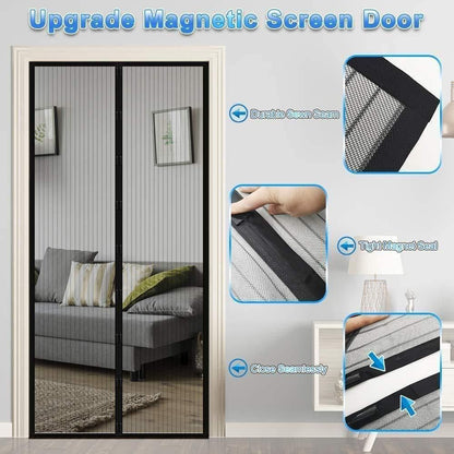 Magnetic Anti-Mosquito Door Curtains (Pack of 1) – Hands-Free Mesh Screen with Auto-Close for Insect Protection