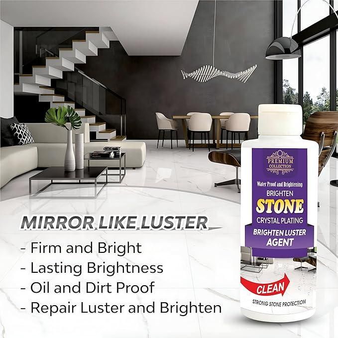 Stone Crystal Plating Luster Agent For Granite Floor Cleaner Liquid, 100ml (Pack of 2)