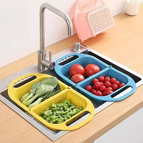 Kitchen Foldable Colander Sink Strainer Basket