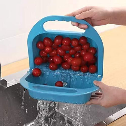 Kitchen Foldable Colander Sink Strainer Basket