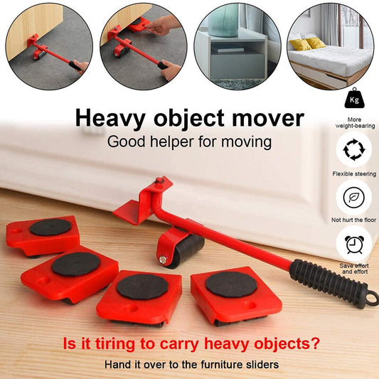 Heavy-Duty Furniture Lifter & Mover Tool Set – Ergonomic Design with Wheel Pads, Supports Up to 200kg