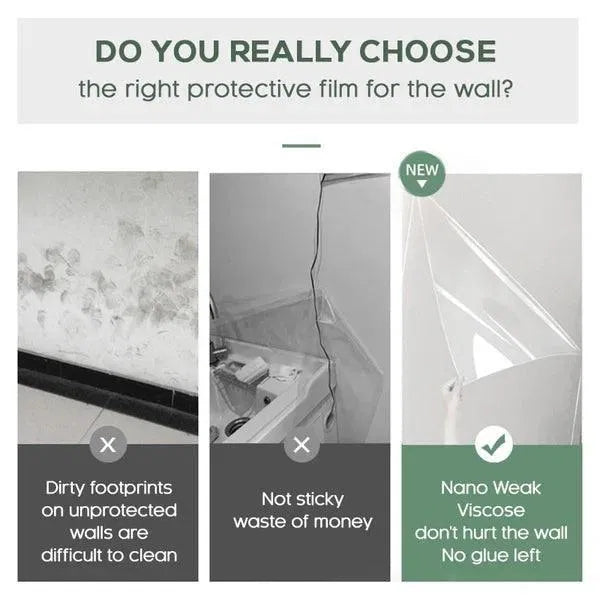 Self- Adhesive Transparent Electrostatic Wall Protection Film (Buy 1 Get 1 Free 🔥🔥)
