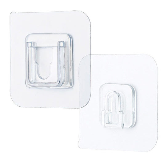7433 Transparent Adhesive Male Hook Used For Hanging Various Types Of Items (1pc)