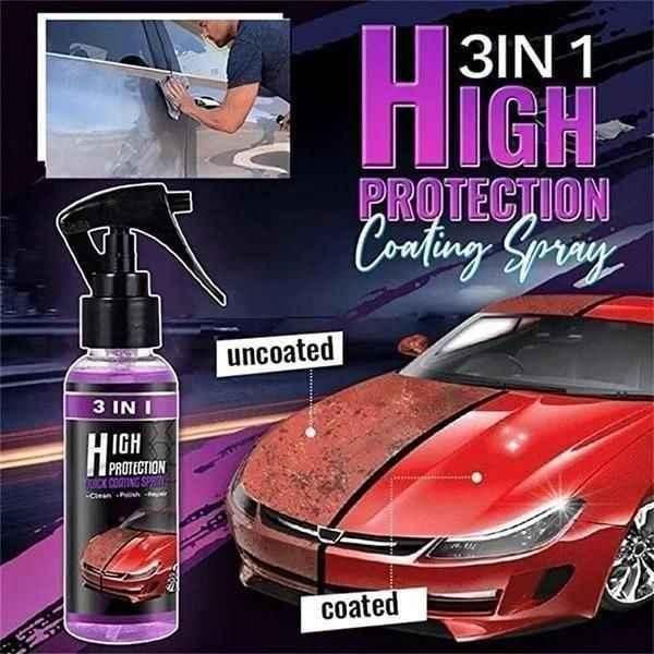 3 in 1 High Protection Quick Car Ceramic Coating Spray - Car Wax Polish Spray (Pack of 2) - VirtuMart