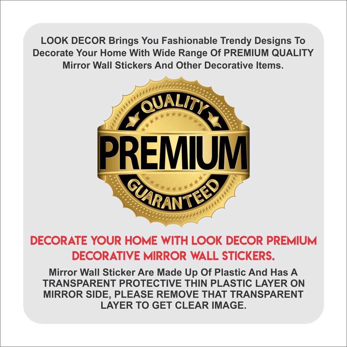 3D Acrylic Mirror Wall Sticker Decoration - VirtuMart